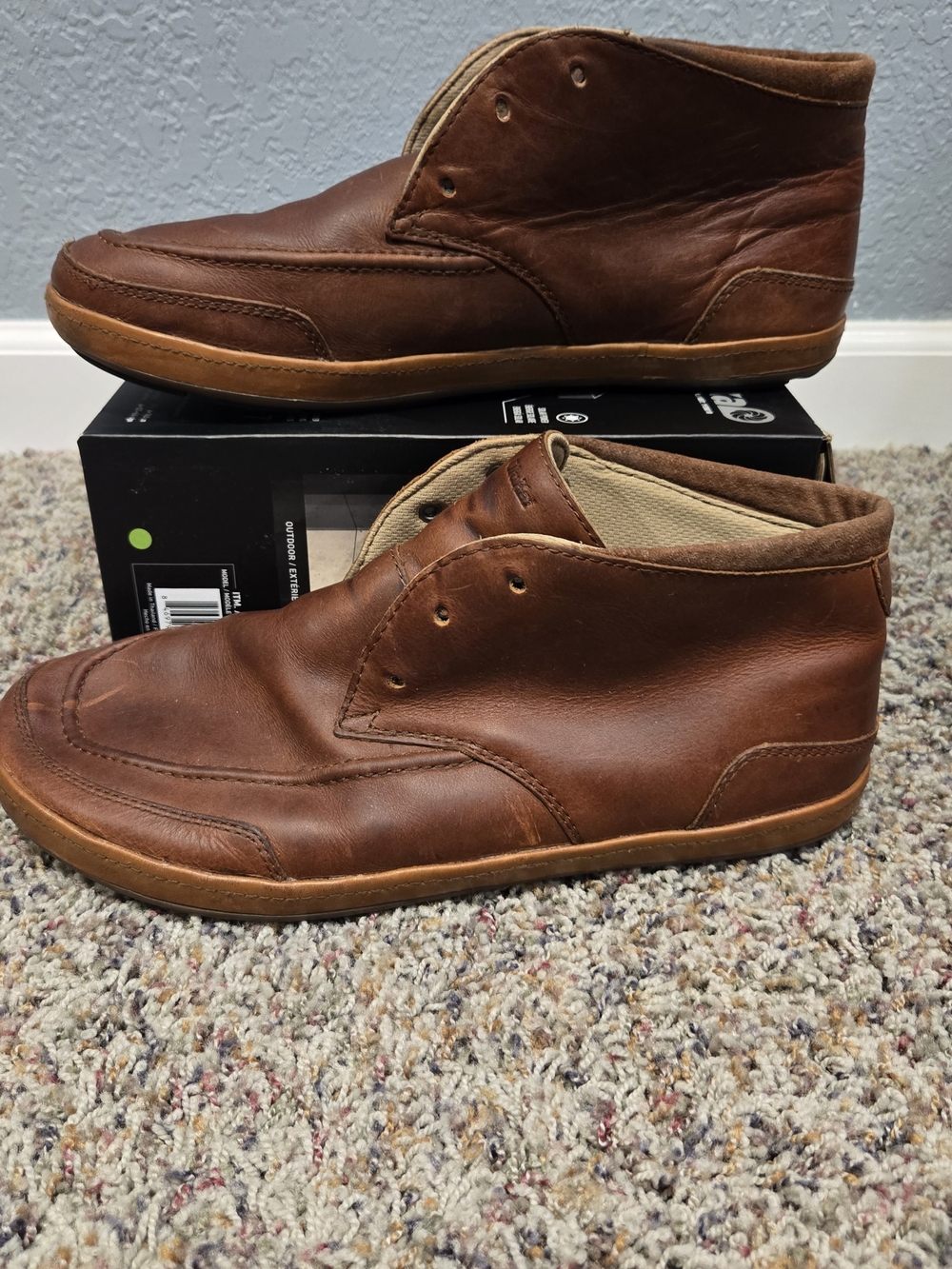 Olukai Papakū 'Ili Waterproof Chukka Boot Brown Leather-size 11 Men's